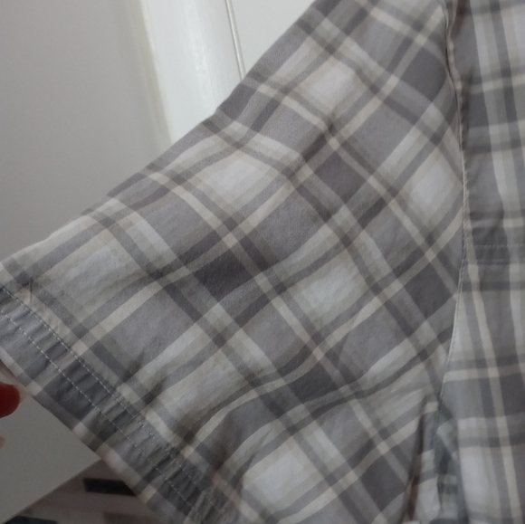 5.11 Tactical Men's Gray Plaid Snap up Short Sleeve Work Shirt w Pocket M - Picture 5 of 8